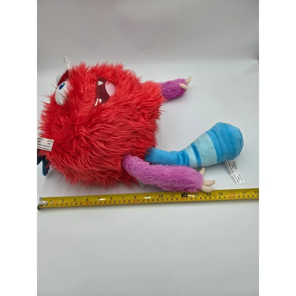 Disney Pixar Monsters University Art Plush Furry Hat Red Purple Blue Costume